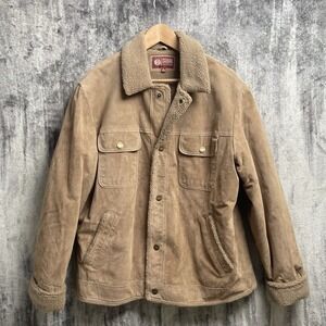 Vintage Wilsons Leather M. Julian Mens Sherpa Lined Tan Suede Sz Large Jacket